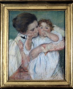 Mor och barn - av Mary Cassatt, Musee d