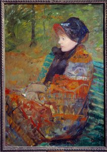 Porträtt av Mademoiselle C Lydia Cassatt, syster till konstnären. av Mary Cassatt (1844-1926) 1880