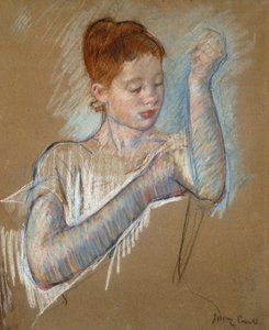 De långa handskarna, 1889 av Mary Cassatt