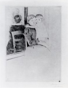 Spegeln av Mary Stevenson Cassatt