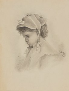 Utan titel Head of a Child Looking Down, 1878. av Mary Vaux Walcott