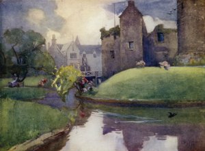 Rothesay Castle (färg litho)