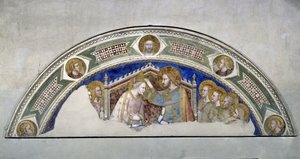 Jungfru Marias kröning. Målning av Maso di Banco (verksam mellan 1335 - 1346) av Maso di Banco