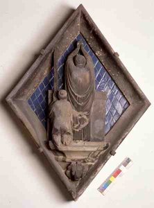 Eukaristin, reliefplatta från Campanile (marmor och keramik)