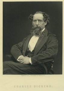 Charles Dickens, porträtt efter fotografi av Herbert Watkins (f.1828)