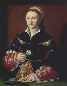 Porträtt av en dam, 1536 av Master A.W.