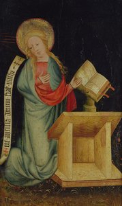 Virgin of the Annunciation, från The Harvester Altar, c.1410 (tempera på ek) (se även 145253 och 145254)