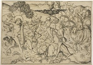 Sankt Sebastians martyrskap av Master E.S.