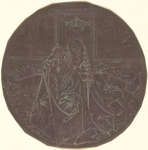 Madonnan och barnet i en trädgård av Master E.S. Facsimile
