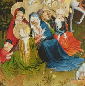 Grupp av kvinnor vid korsfästelsen, panel från St. Thomas-altaret från St. John