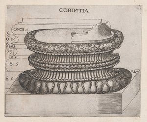 Spegel av romersk storhet: korintisk bas, ca. 1537., ca. 1537 av Master GA