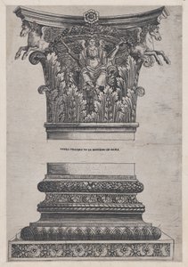 Mirror of Roman Magnificence: Pegasus huvudstad från Temple of Mars Avenger och dec..., ca. 1537