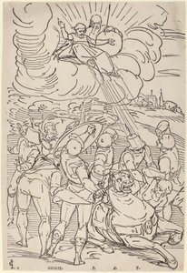 Sankt Paulus omvändelse av Master G.G.N. after Luca Cambiaso