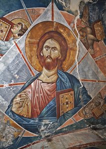 Salvator Mundi Världens frälsare, 1300-talet av Master Gerasime