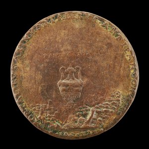 Vas i ett landskap [omvänd], 1554. av Master IAC. URB.