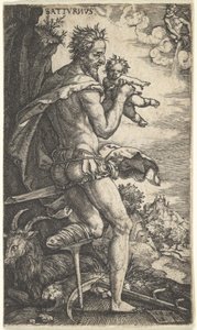 Saturnus från The Gods Who Preside Over the Planets, 1525.