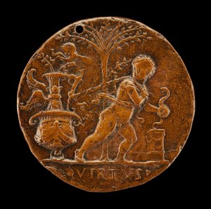 Allegorisk scen [framsidan], 1500-talet. av Master I.S.A.