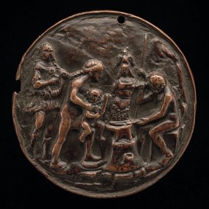 Apollo, Venus, Mars och Vulcan, ca 1500. av Master M.C.