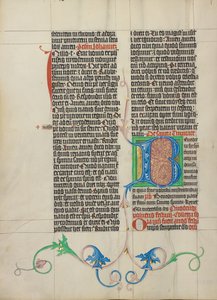 Dekorerad initial B av Master Michael