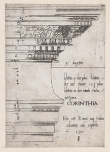 Mirror of Roman Magnificence: Entablatur från Castor och Pollux-templet, Rom, 1537., 1537