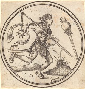 The Jack of Papegojor av Master PW of Cologne