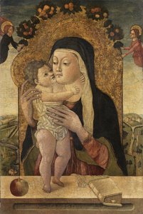 Jungfru och barn, ca 1470-1500 av Master P. Petrus