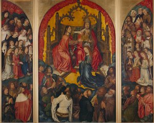 Triptyk: Jungfru Marias kröning av Master of 1499