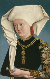Porträtt av en dam som bär Svanenorden av Master of Ansbach