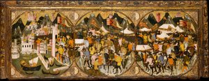 Erövringen av Neapel av Charles av Durazzo, 1381-82. av Master of Charles of Durazzo