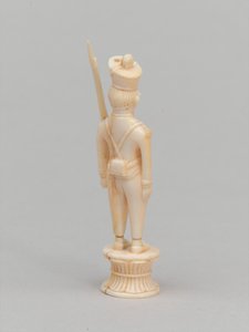 Vit bonde, schackpjäs, Indien, 1820 ca av Master of Coetivy
