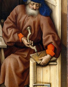 Bebådelsetriptyk (Merode altartavla), c.1427-32 (olja på ek)