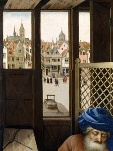 Bebådelsetriptyk (Merode altartavla), c.1427-32 (olja på ek)