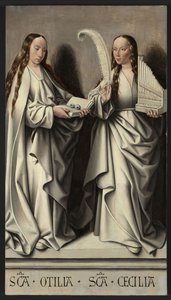 Saints Ottilia and Cecilia Panel of the St Anne Altarpiece, ca 1503-1506 av Master of Frankfurt