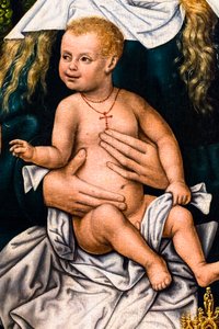 Magikernas tillbedjan, ca 1510 (Tempera och olja på trä (ek))