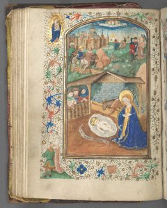 Tidsbok Användning av Utrecht: fol. 62v, Födelsekyrkan, ca. 1460-1465.