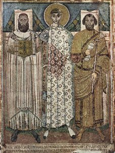 Sankt Demetrius av Thessaloniki med givarna, 600-700-talet av Master of Hagios Demetrios