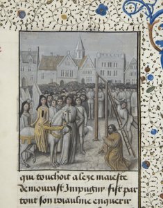 Ms 659 fol.78r Avrättningen av Guillaume Hugonet