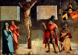 Korsfästelse med donatorer, 1500-talet.