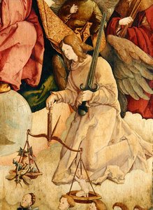 St. Michael Weighing Souls, detalj från 