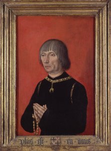 Porträtt av Lodewijk van Gruuthuuse, ca 1472-82 (olja på panel) av Master of Portraits of Princes