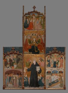 Retabell över de heliga Athanasius, Blaise och Agatha, 144045. av Master of Riglos