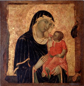 Jungfru med barn (målning, cirka 1350) av Master of Santa Maria di Castello