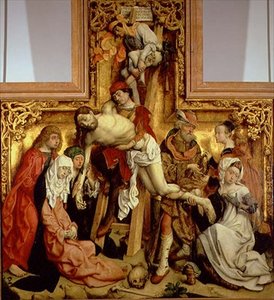 Nedstigningen från korset (olja på panel) av Master of St. Bartholemew