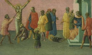 The Martyrdom of the Saints, 1400-50 (tempera och bladguld på panel) av Master of St. Julitta and St. Quiricus Master of St. Julitta and St. Quiricus