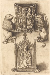Design för en bägare och en Pax av Master of St. Sebastian