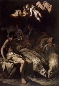 Ängeln som visar sig för herdarna, 1600-50. av Master of the Annunciation to the Shepherds