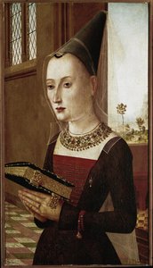Porträtt av Maria Bonciani (olja på trä