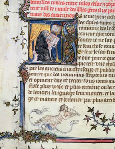 Ms 777 Monk kopierar ett manuskript, från The History of Rome av Livy (59 f.Kr.-17 e.Kr.) c.1370