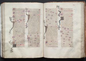 The Gotha Missal: Fol. 106r, Text, ca. 1375. av Master of the Boqueteaux