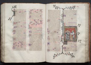The Gotha Missal: Fol. 108r, Presentationen i templet, ca. 1375.